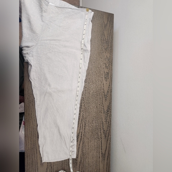 J Jill Linen Blend Crop Pants Womens Large Gray Lightweight Stretch - Picture 10 of 10